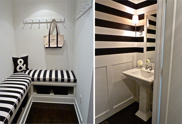 Coat-closet-and-powder-room-at-Piper-House-at-Kensett Kensett Piper model home in luxury CT condo community