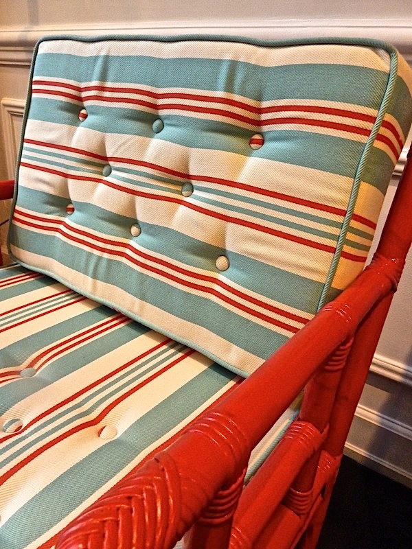 DEDAR Holiday linen stripe on chair Dedar
