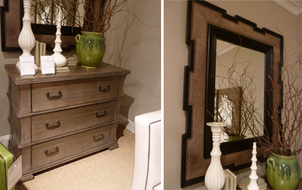 Hall chest Drexel Heritage Celladora case hall chest and Larkspur mirror