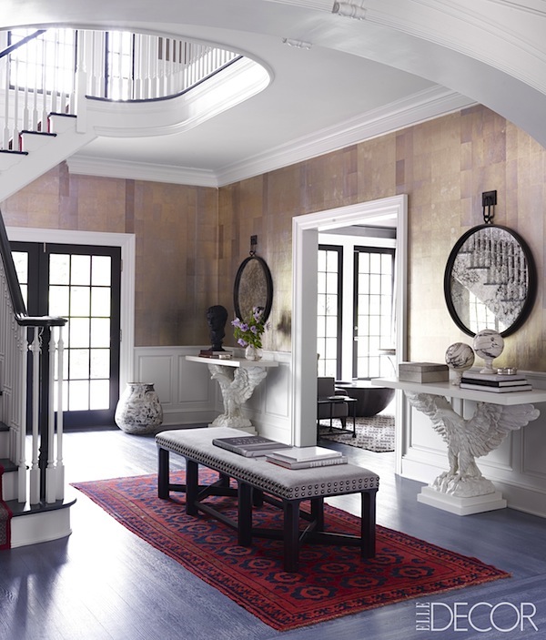 Thom Filicia foyer in Greenwich, CT house in June ELLE DECOR ELLE DECOR