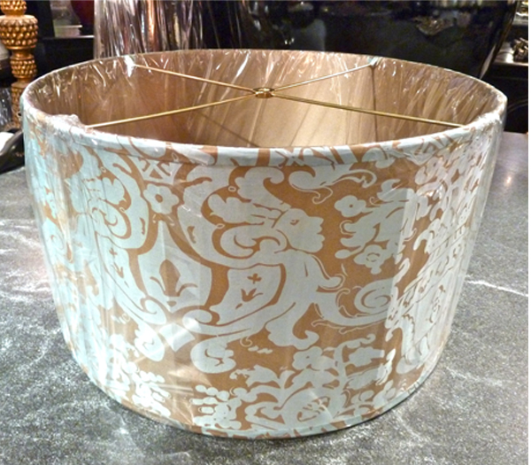 Fortuny-lampshade-at-Illumé Designer lampshades NYC