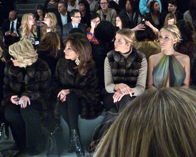 Front row at Dennis Basso fall 2012 show