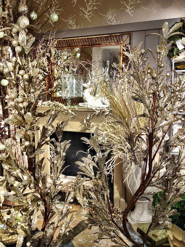 Glittering metallic holiday decor Home for the Holidays