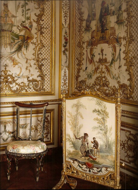 Grande Singerie by Christophe Huet in the Petit Chateau at Chantilly