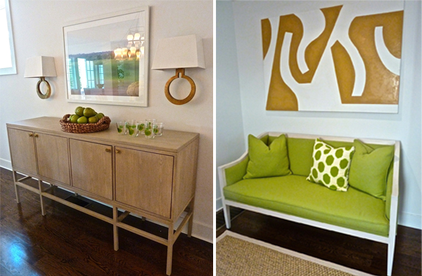 Green-pops-in-Norwood-dining-room-at-Kensett Kensett luxury condo complex in Darien, CT