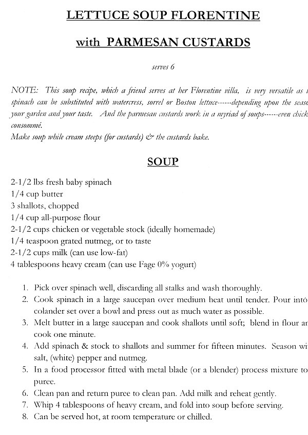 Howard Slatkin lettuce soup Fifth AVenue Style