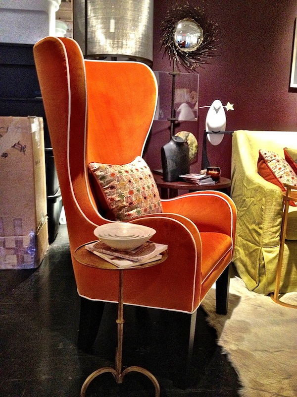 Interieurs orange wing chair Designing Greenwich
