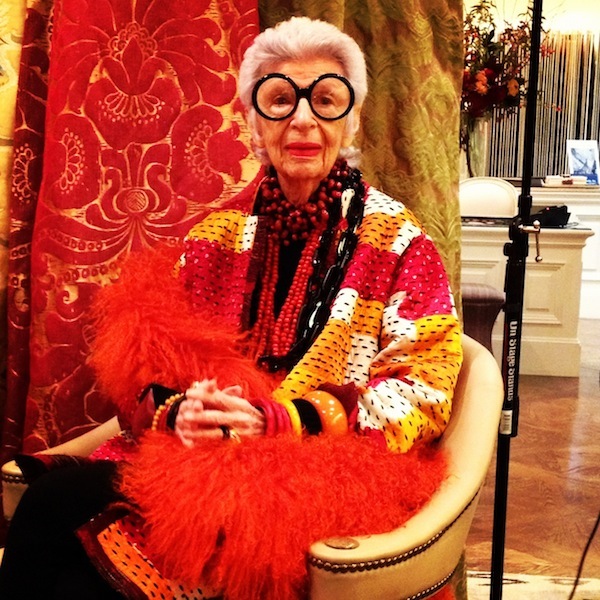 Iris Apfel at Stark Carpet
