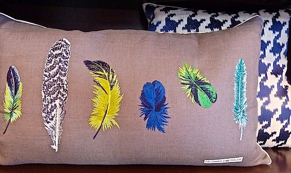 Yves Delorme Iosis Talisman emeraude and Cocotte pillows spring 2013 Yves Delorme