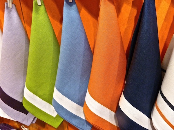 Julian Mejia bordered napkins New York Gift Show