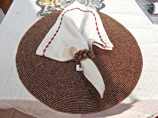 Kim Seybert glitter placemat New York Gift Show