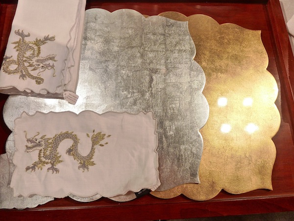 Kim Seybert metallic placemats gift show