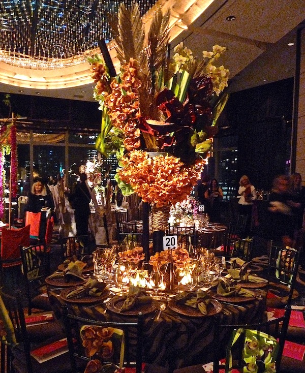 L'Olivier Floral for Eric Cohler Orchid Dinner table botanical garden