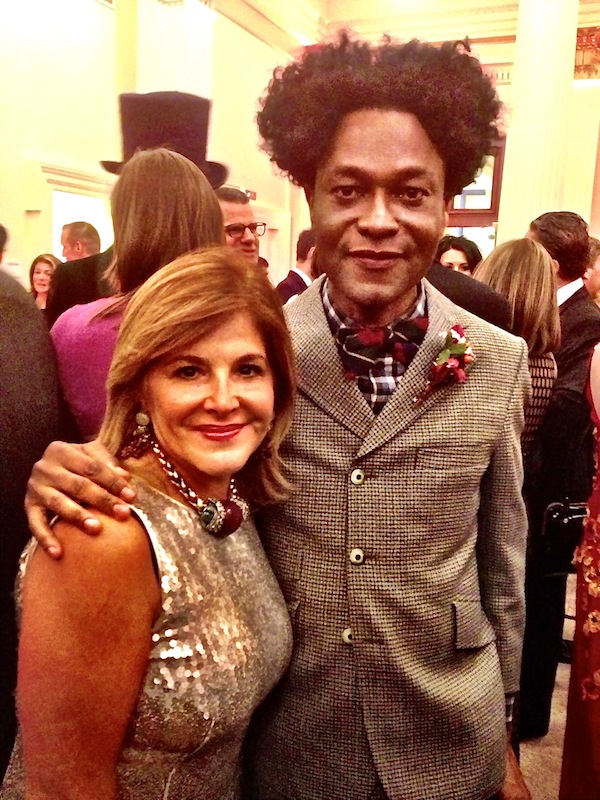 Iké Udé with Leila Heller at the Artist Rebel Dandy gala RISD Museum