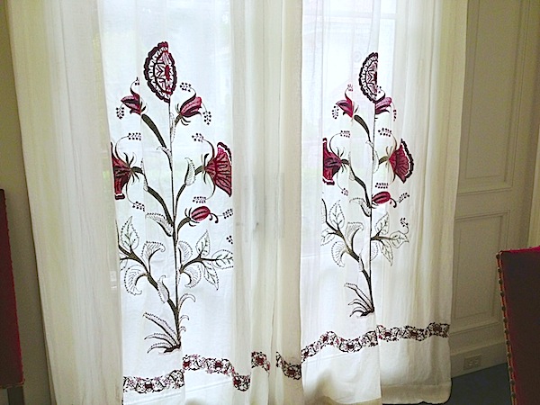 Lesage embroidery on Robert Couturier curtains craft