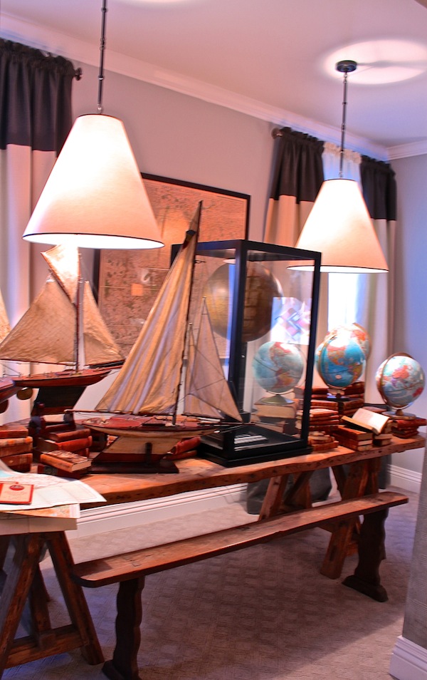 Library table in Libby Langdon Fun Room 2012 Hampton Designer Showhouse