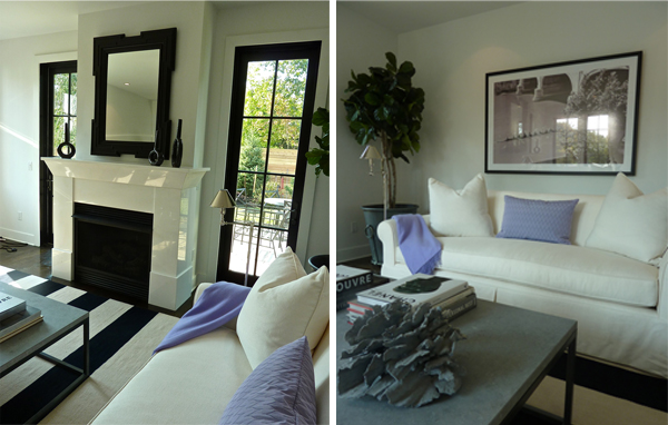 Living-room-details-in-Piper-house-at-Kensett Kensett Piper model home in luxury CT condo community