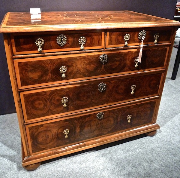 MS Rau William and Mary chest Avenue Antiques and Art show at the Armory