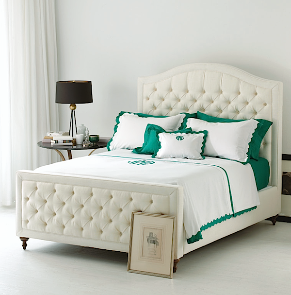Matouk Coco upholstered bed NY Now