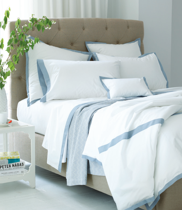 Matouk upholstered bed NY Now