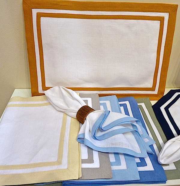 Matouk linen placemats NY Now