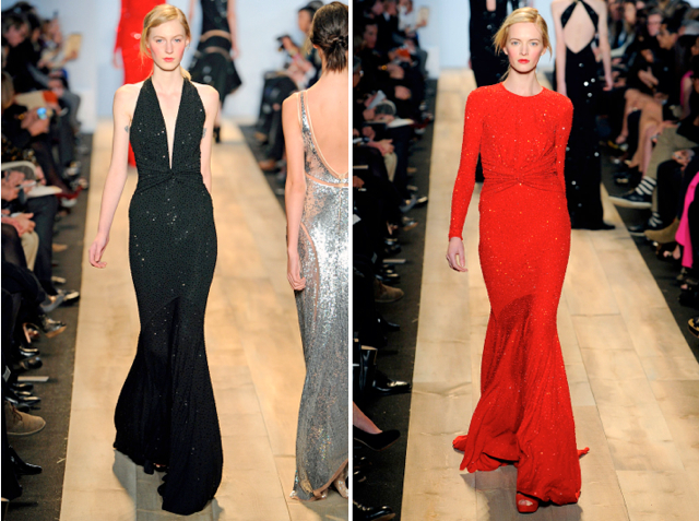 Michael Kors fall 2012 crystal beaded gowns