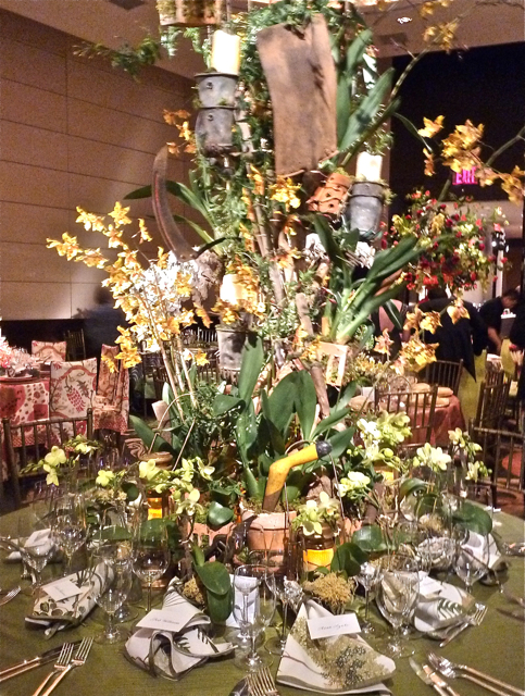 Michael Walter for Lexington Gardens table at The New York Botanical Garden Orchid Dinner New York Botanical Garden