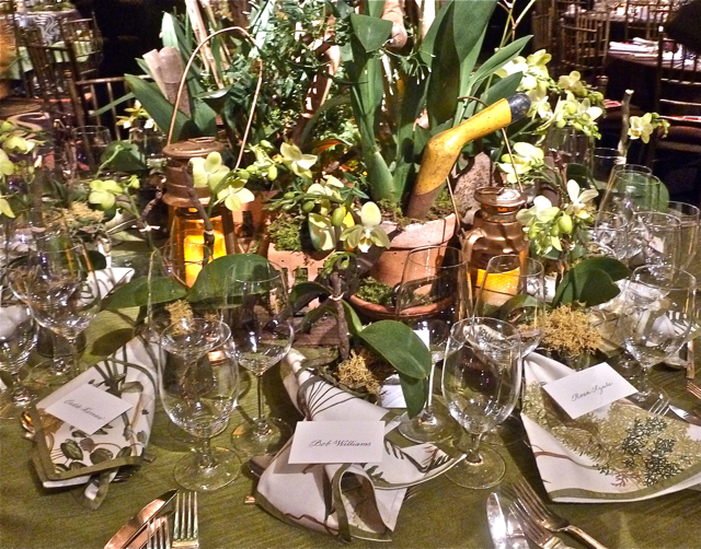 Michael Walter for Lexington Gardens table at the New York Botanical Garden Orchid Dinner New York Botanical Garden