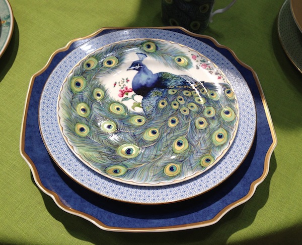 Mottahedeh peacock dessert plate New York Gift Fair