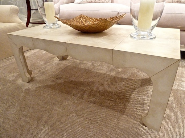 Mrs. Howard Paris cocktail table Ivory Paris cocktail table by Mrs. Howard for Sherrill