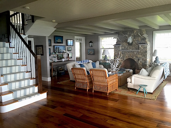 Nantucket house tour family room overview
