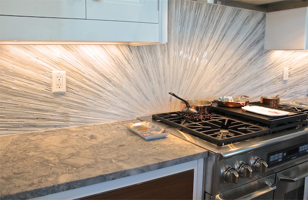 New Ravenna custom mosaic backsplash 2012 Hampton Designer Showhouse