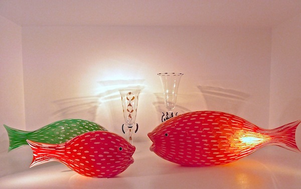 glass fish at the Dior Home Store Dior Home Boutique