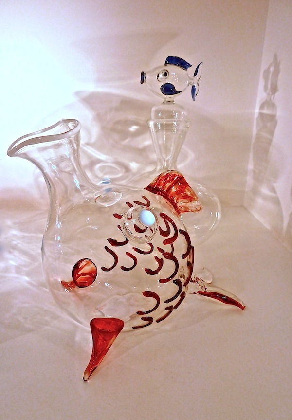 art glass at the Dior Home Boutique Dior Home Boutique