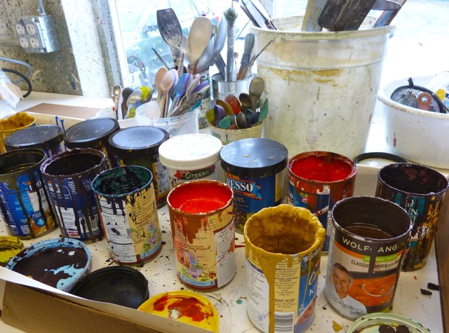 Peter Fasano paints Peter Fasano paints at his Great Barrington studio