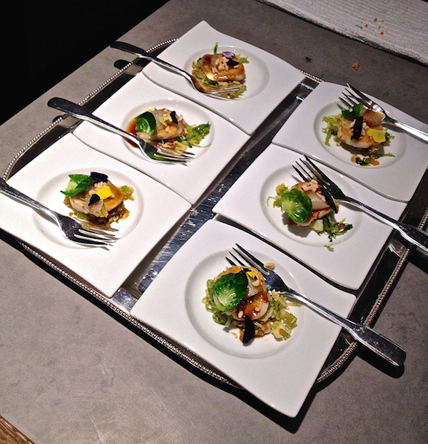 Daniel Boulud Plated scallops at Gaggenau Daniel Boulud Plated scallops at Gaggenau