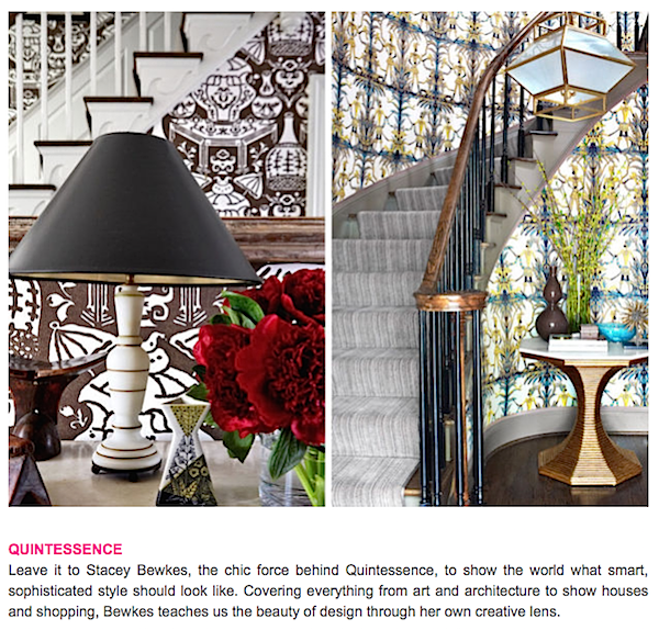 Quintessence named one of Domino Magazine's 24 favorite design blogs