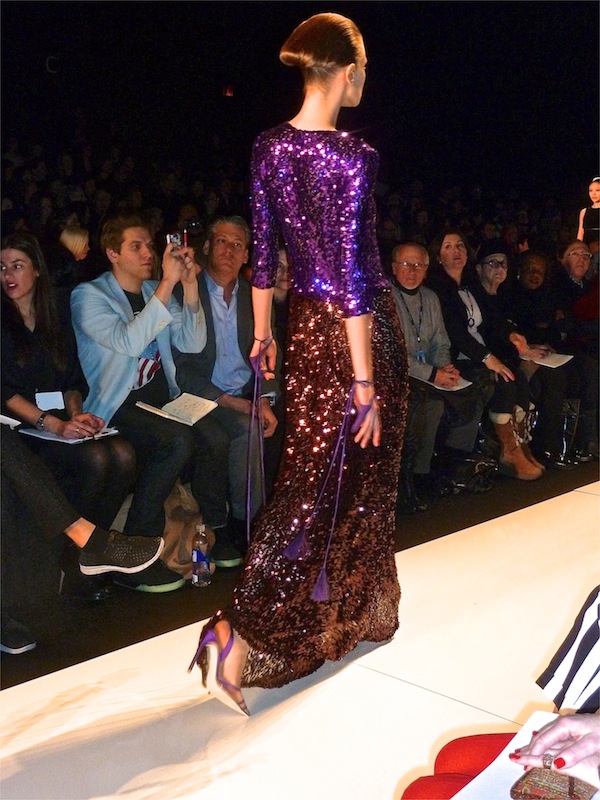 Chado Ralph Rucci knitted paillette dress fall 2013 Ralph Rucci