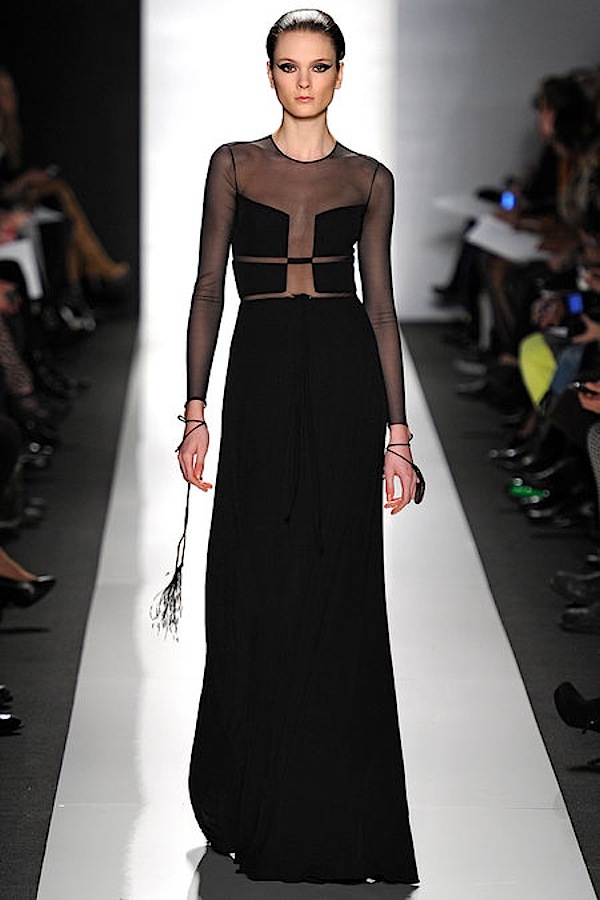 Ralph Rucci black mesh and matte jersey gown for fall 2013 Ralph Rucci