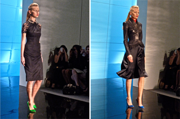 Reem Acra leather details spring 2013 Reem Acra