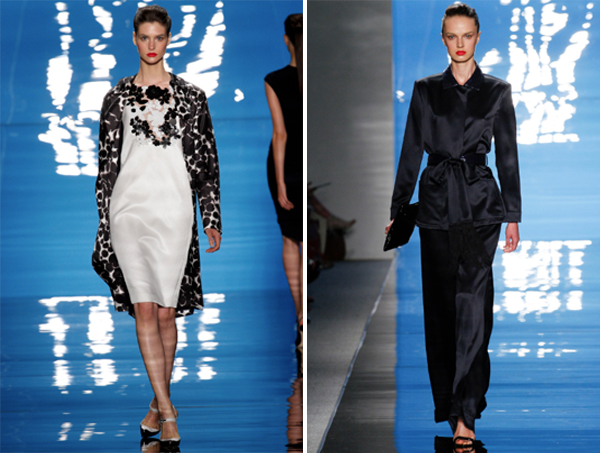 Reem Acra midnight silk outfits Reem Acra