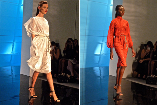 Reem Acra silk day dresses Reem Acra