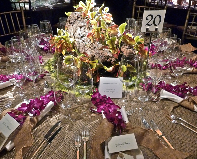 Robert Marinelli table at The New York Botanical Garden Orchid Dinner New York Botanical Garden