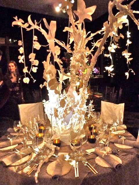 Selina van der Geest with Brett McCormack table at the New York Botanical Garden Orchid Dinner New York Botanical Garden