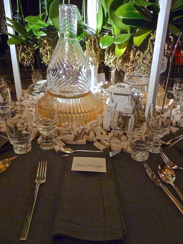 Shawn Henderson for Baccarat Orchid Dinner table detail botanical garden