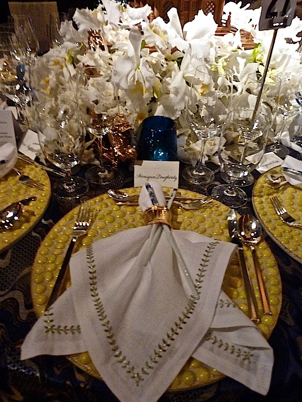Sherrill Canet Orchid Dinner table detail botanical garden