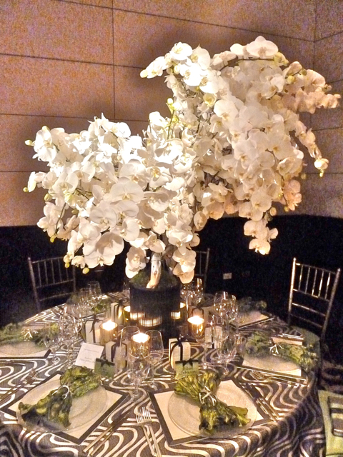 Sherrill Canet table for the New York Botanical Garden Orchid dinner New York Botanical Garden
