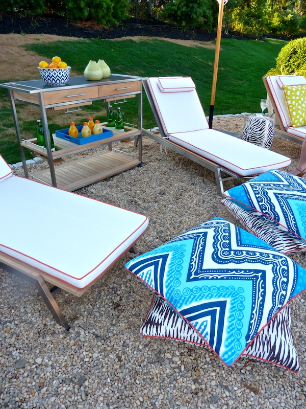 Tangier frame print in ocean 2012 Hampton Designer Showhouse