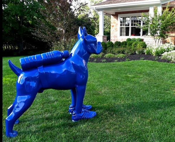 The cloned bulldog Artist William Sweetlove's animal sculpture represented by art dealer Karen Boltax