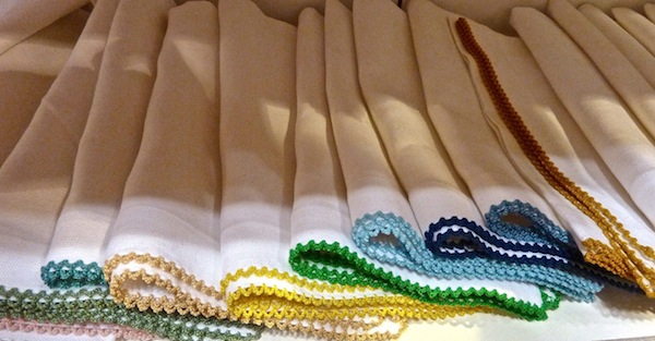 Tina Chen picot edge napkins New York Gift Fair